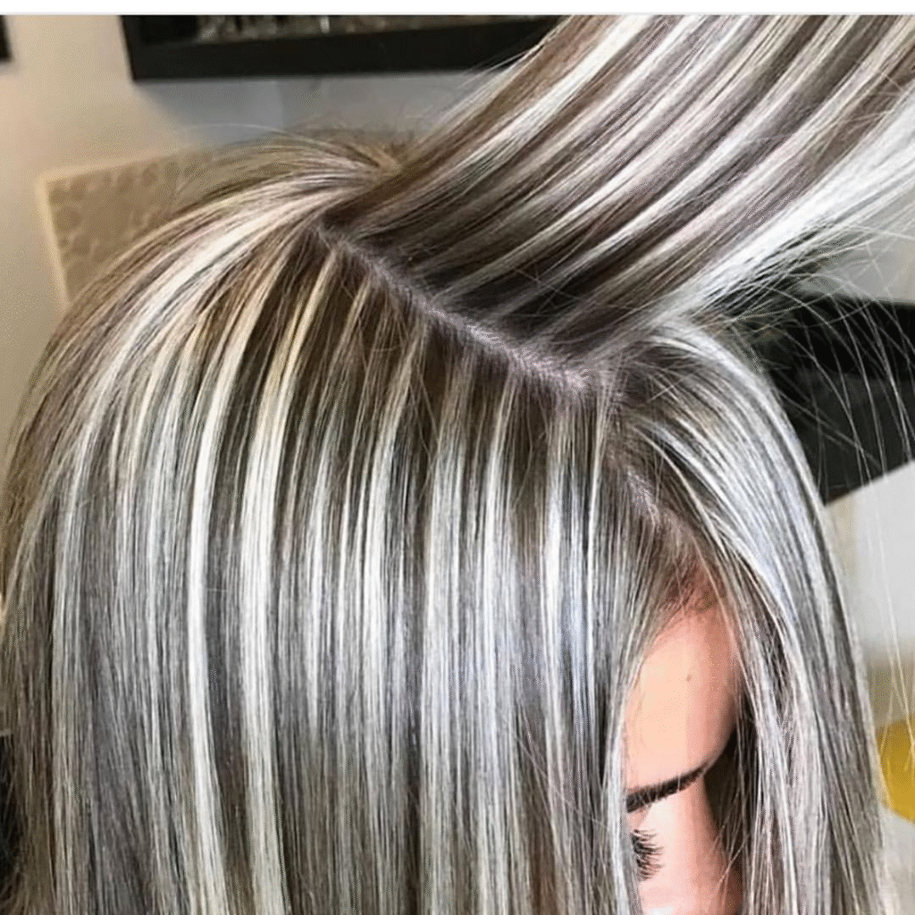 Camuflagem para cabelos brancos