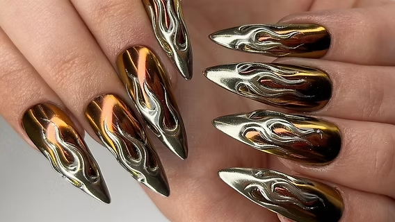 8 Unhas com Textura