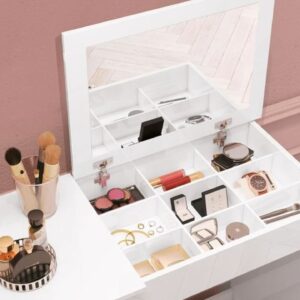 Review: Penteadeira Escrivaninha com Espelho e Porta Joias Paris — Dois Móveis Num Espaço Só